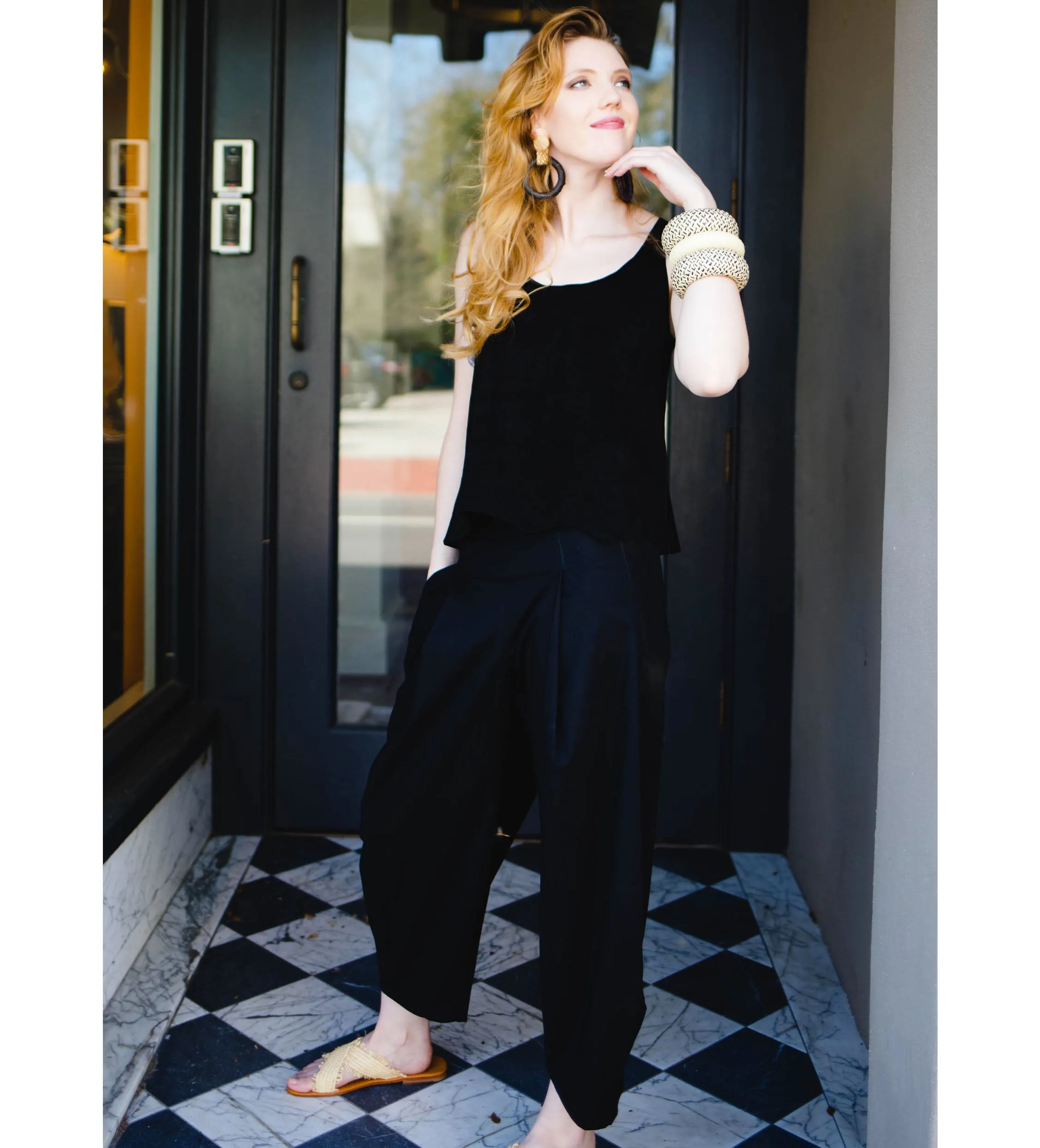 Nagada Balloon Pant: Black