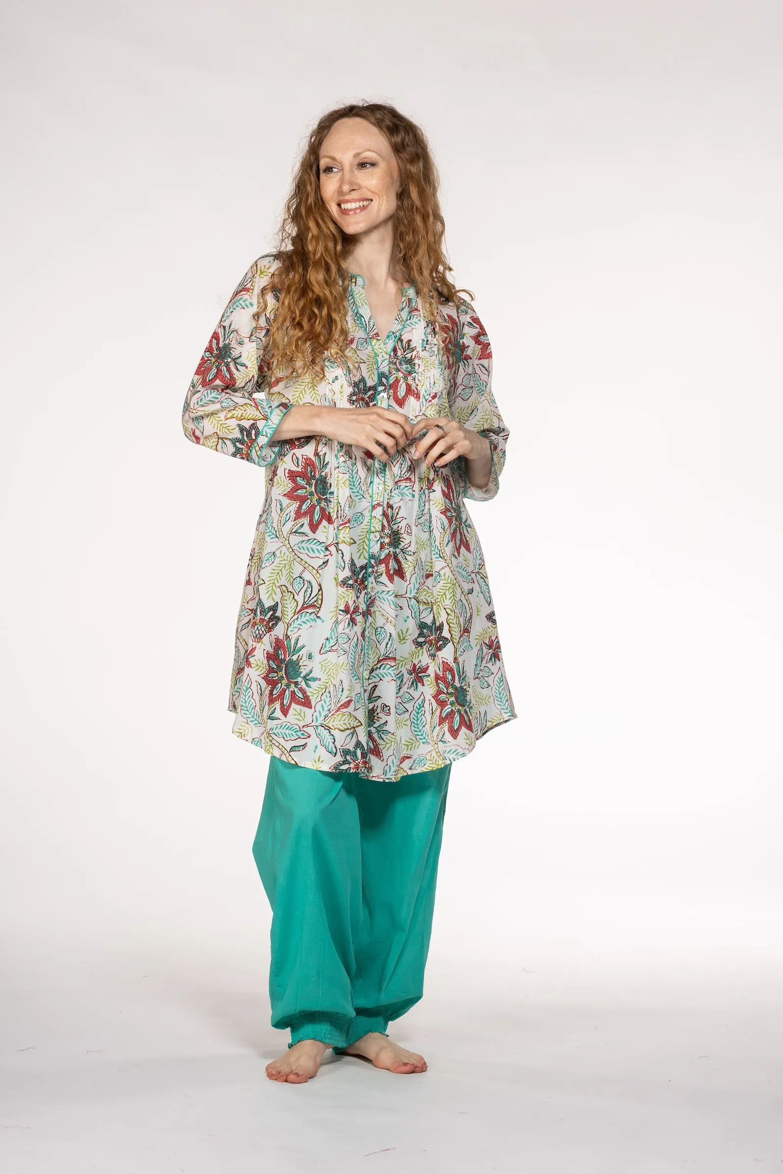 New Shimla Tunic Hand Block Printed in Pure Cotton SS24