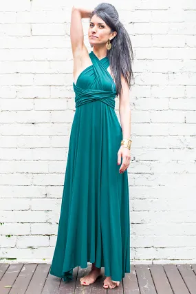 Olympia Maxi Dress in Teal