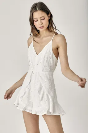 Overlap Ruffled Cami Romper *Online Only*