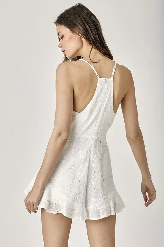 Overlap Ruffled Cami Romper *Online Only*