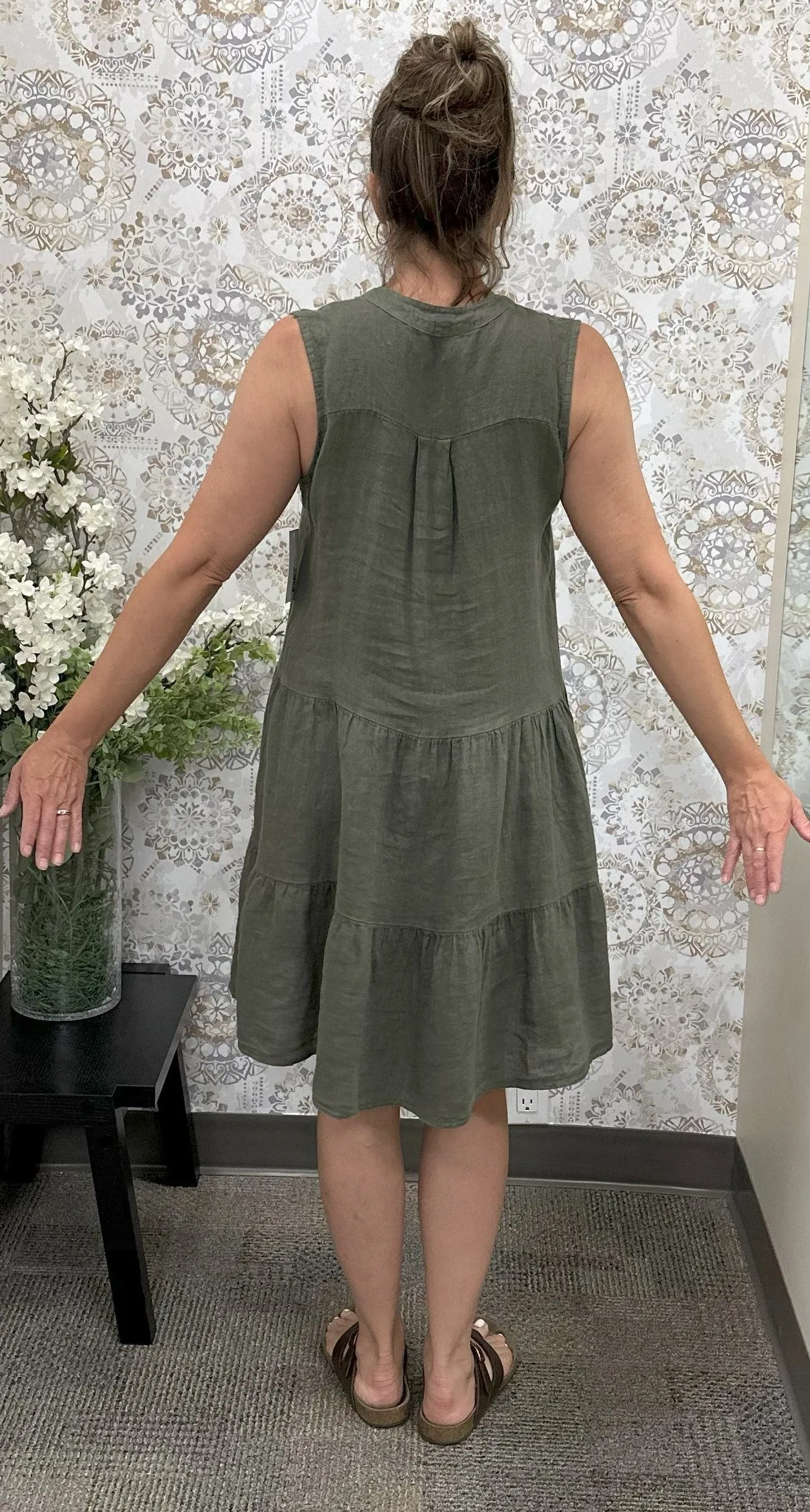 P. S-5083 Linen Tier Dress