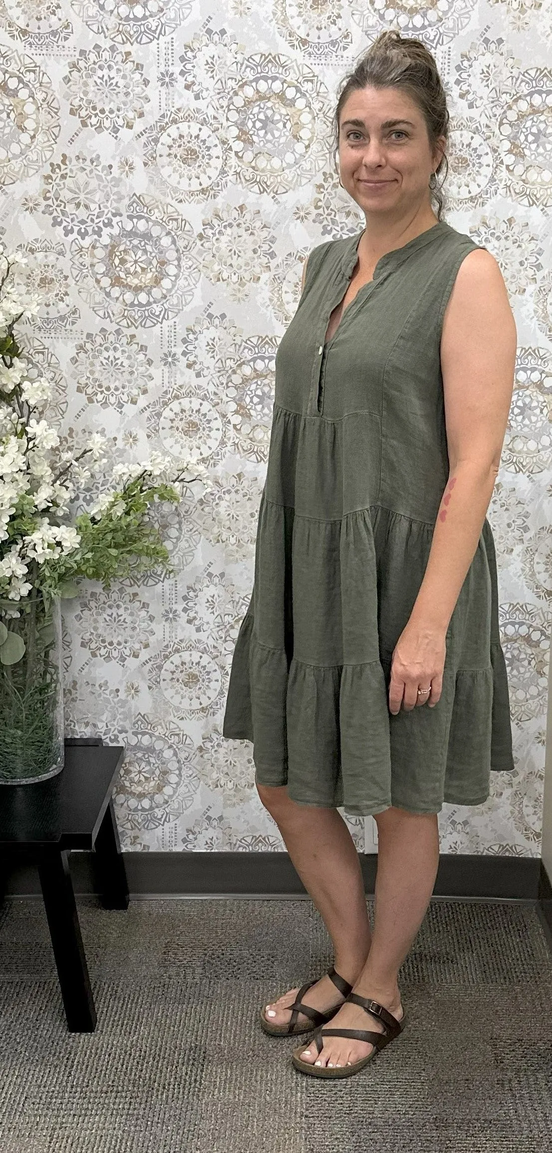 P. S-5083 Linen Tier Dress