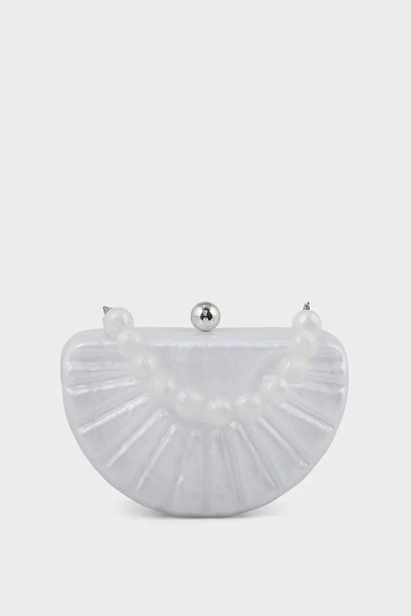 Party Wear Clutch BK4024-White