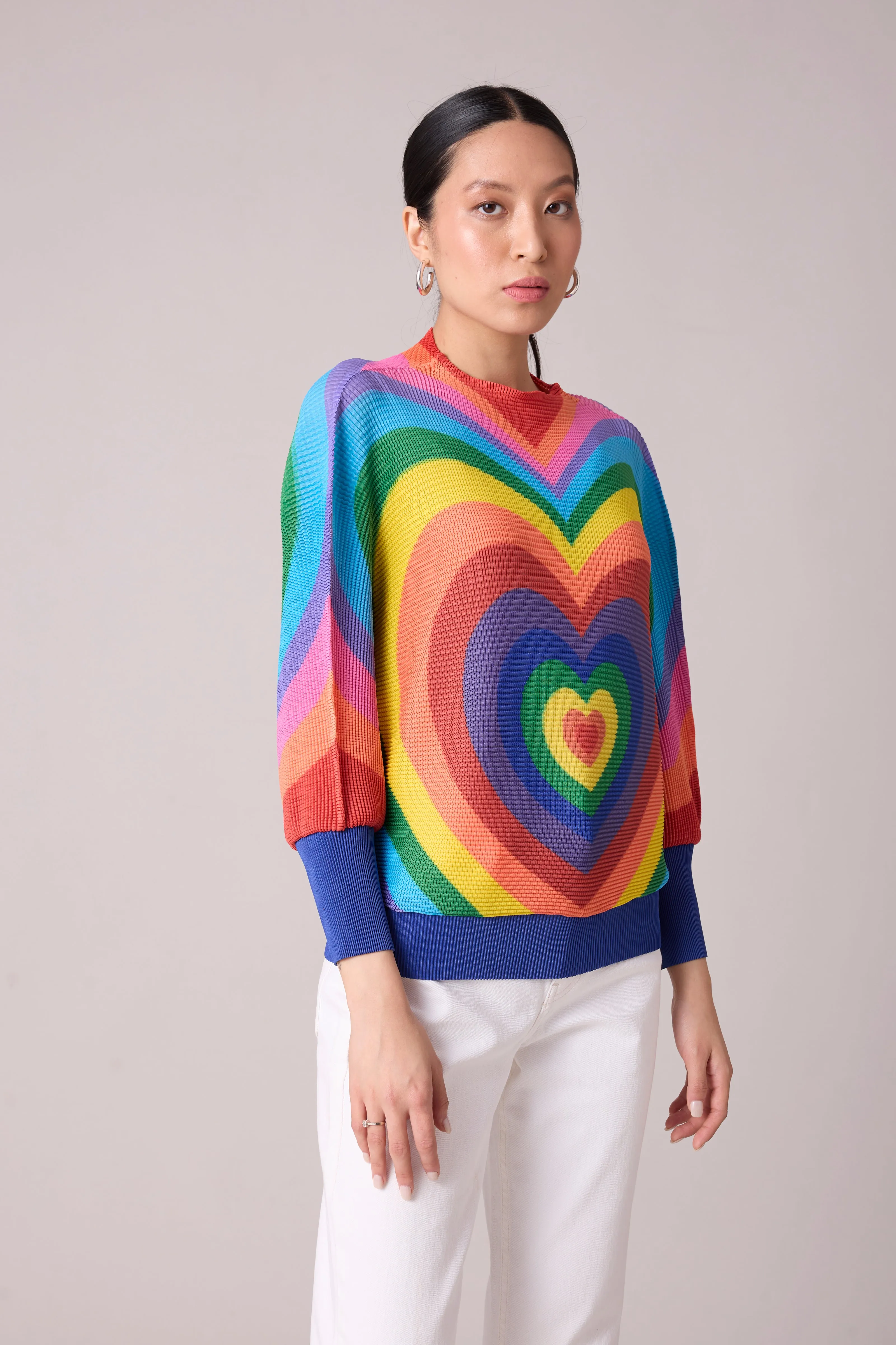 Pixie Heart Print Top - Multicolour