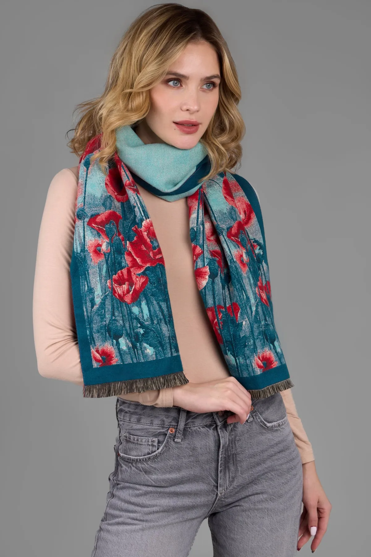 Poppy Bold Reversible Scarf