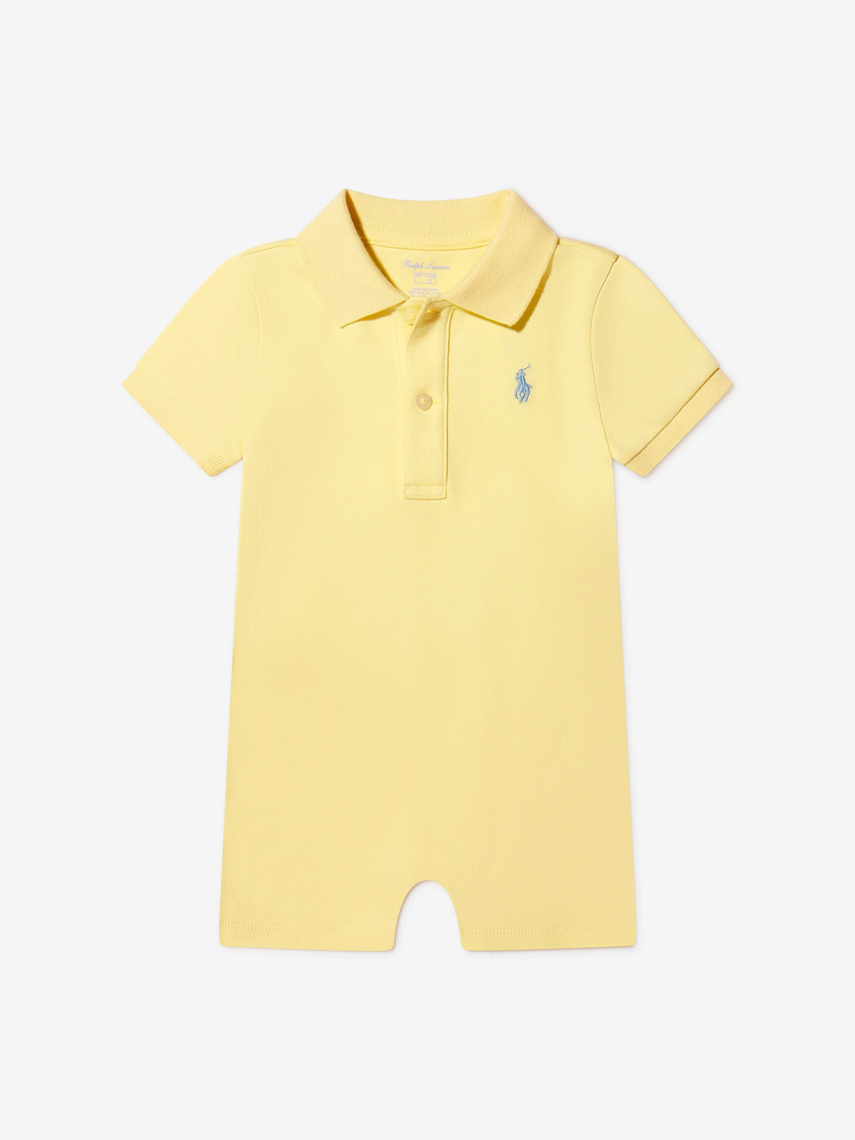 Ralph Lauren Baby Boys Polo Romper in Yellow