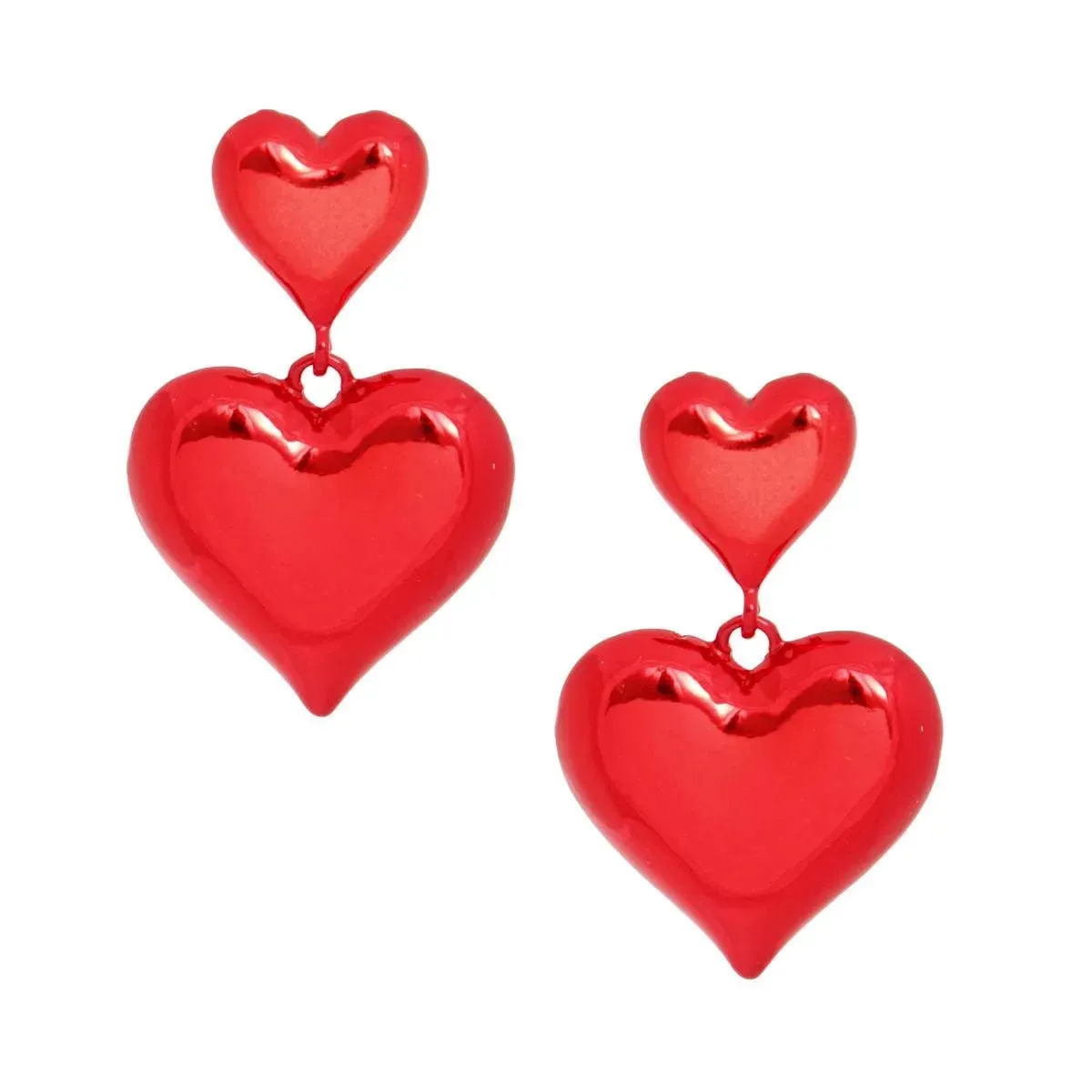 Red Dangle Heart Earrings: A Must-Have for Romantic Ensembles