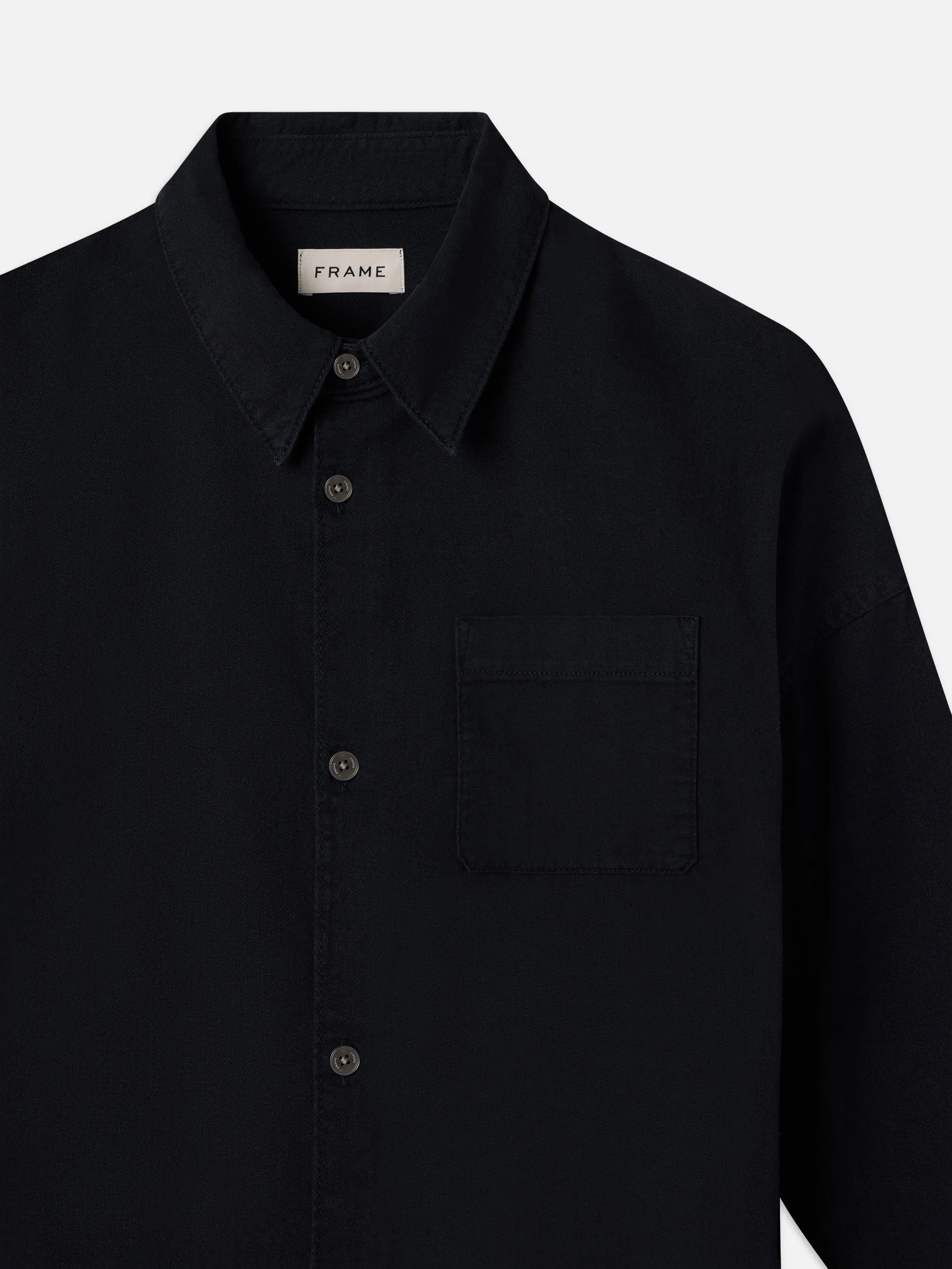 Relaxed Denim Shirt -- Navy