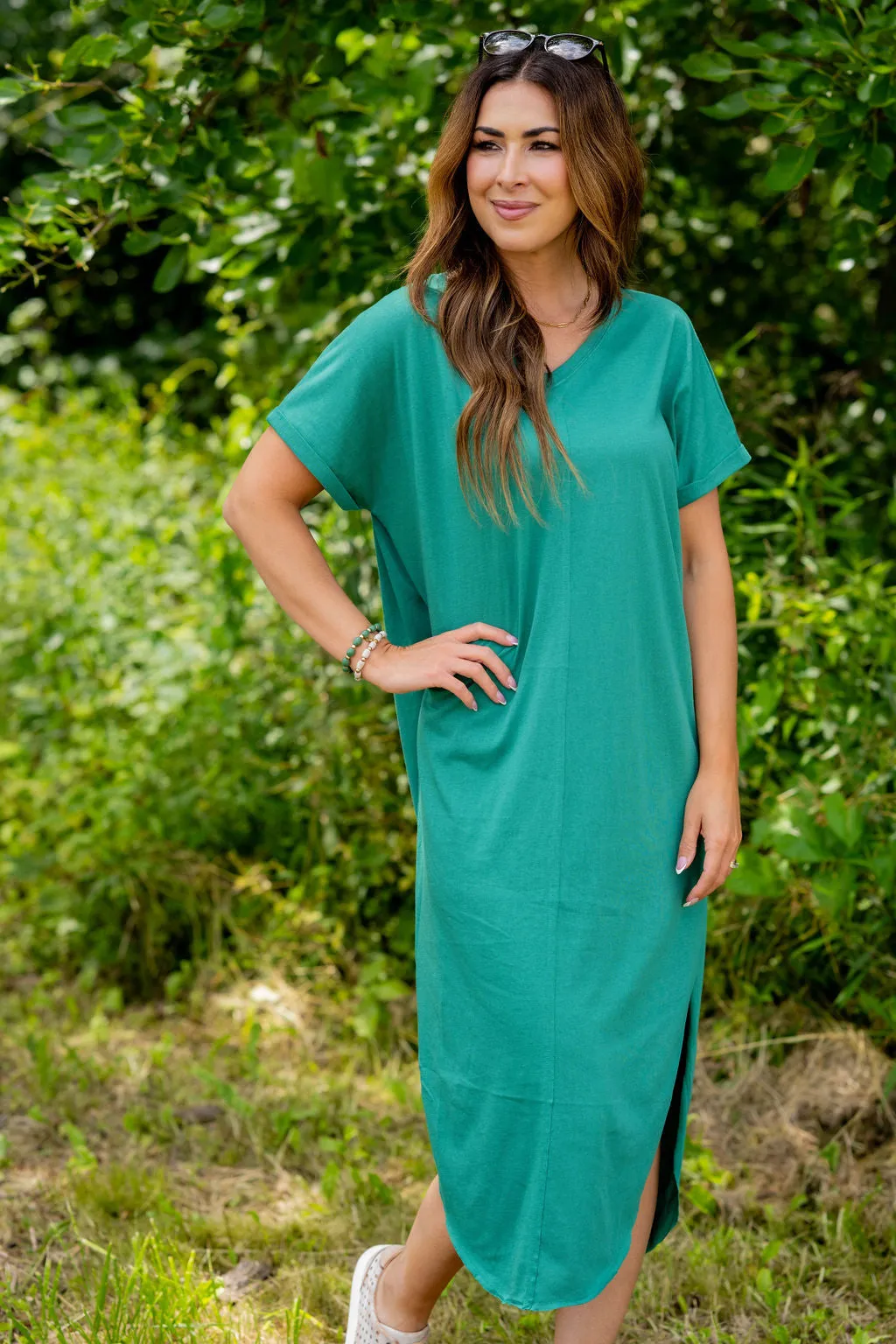 Relaxed Mid Seam Midi Dress