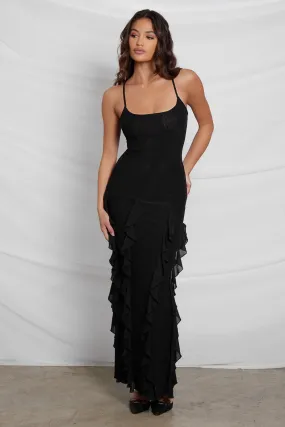 Rodeo Ruffle Graceful Mesh Maxi Dress