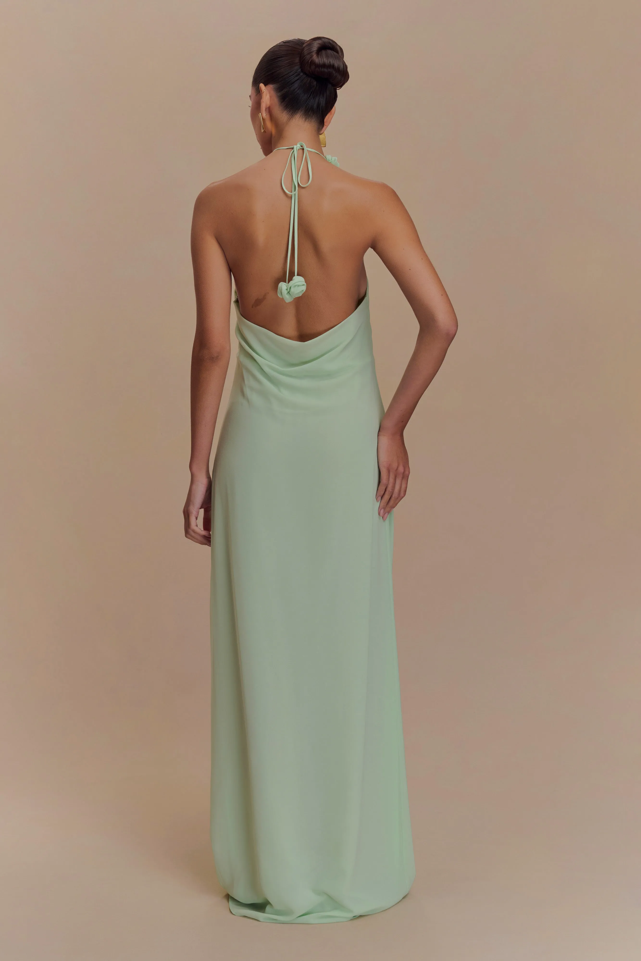 Rosalia Cowl Neck Maxi Dress - Sage