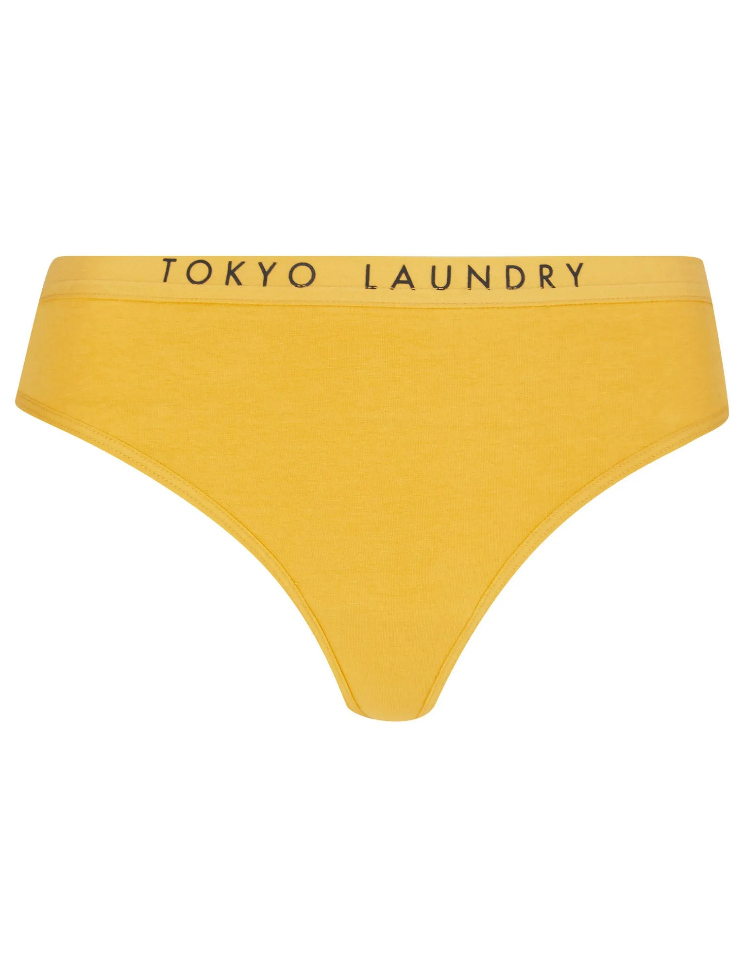 Saint (5 Pack) Cotton Assorted Thongs in Rust / Willow / Dutch Canal / Thunderstorm / Yolk Yellow - Tokyo Laundry