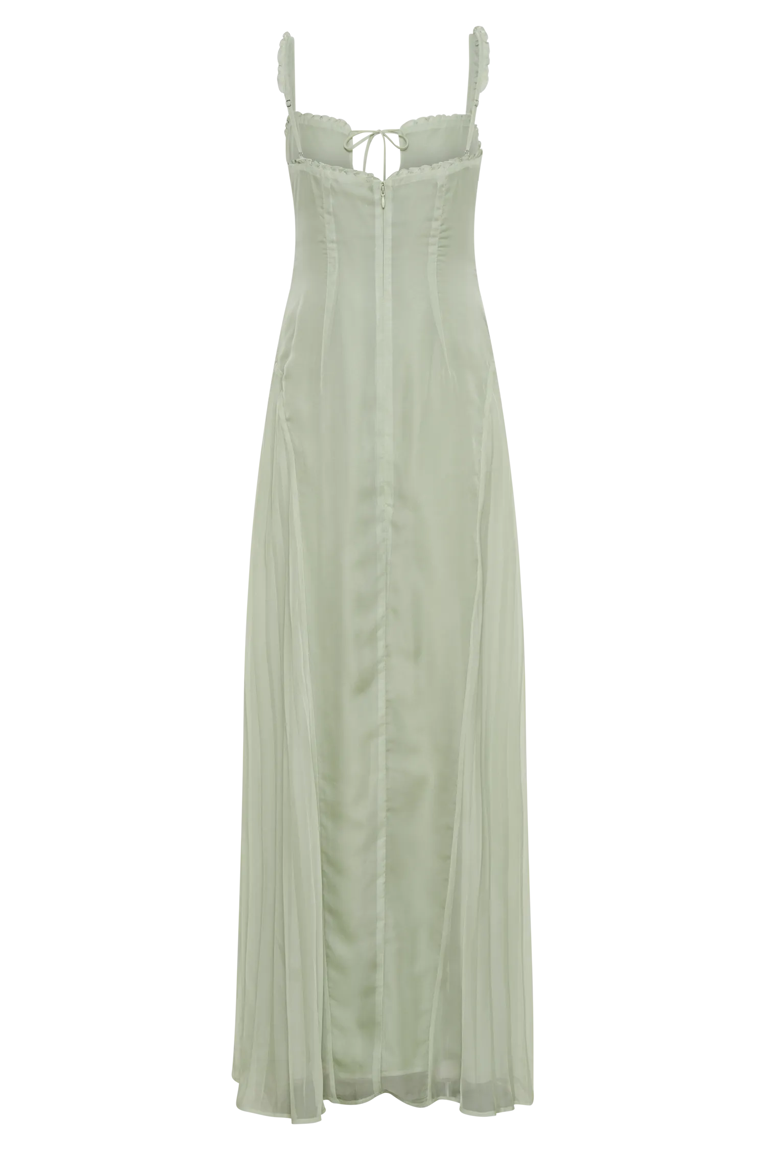 Saira Chiffon Maxi Dress - Pastel Green