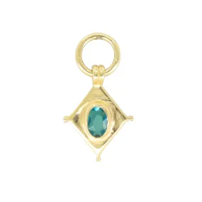 Shield Gold Apatite Charm