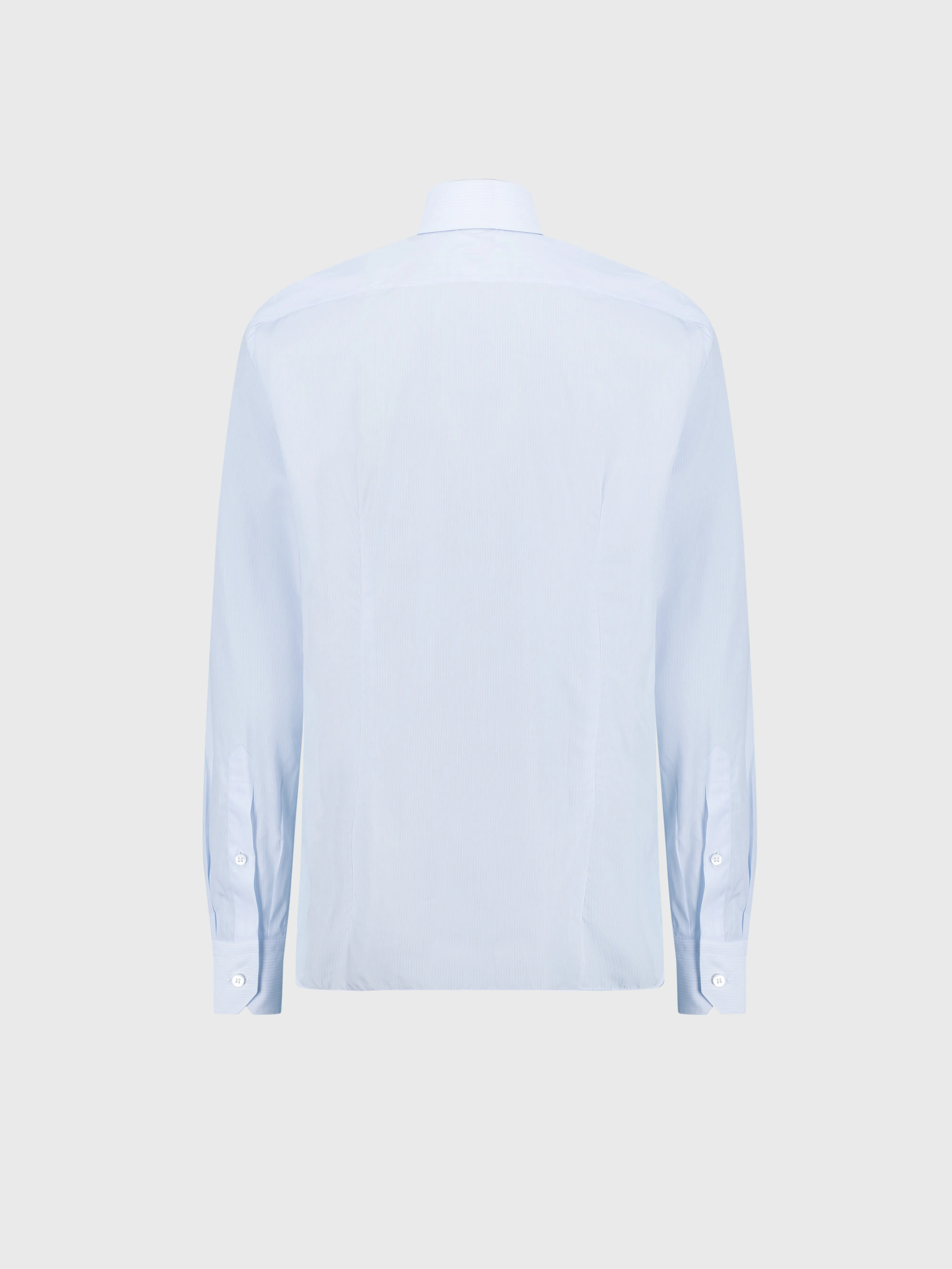 Shirt with Fine Stripe Pattern Light Blue