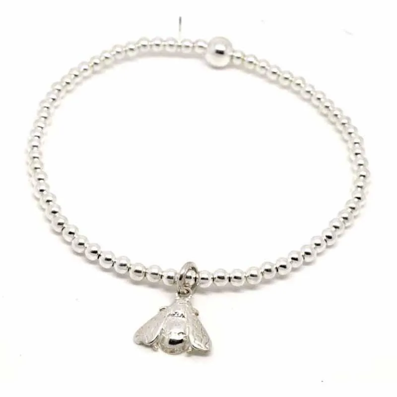 Silver Bead Bracelet - Fine