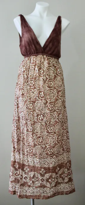 Soft Autumn Shimmer Print Maxi Dress