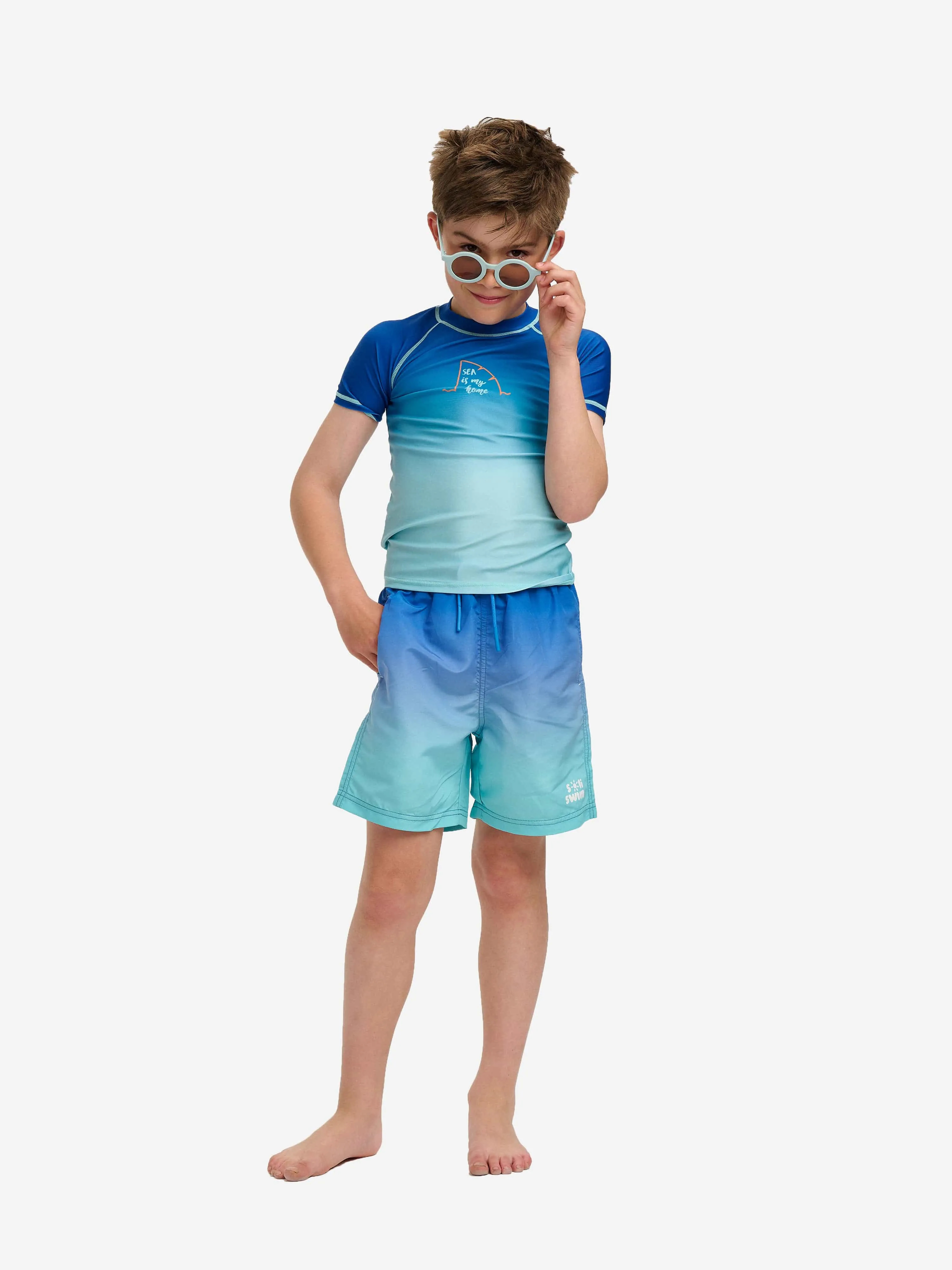 Soli Swim Boys Swim Shorts (UPF50 ) in Blue