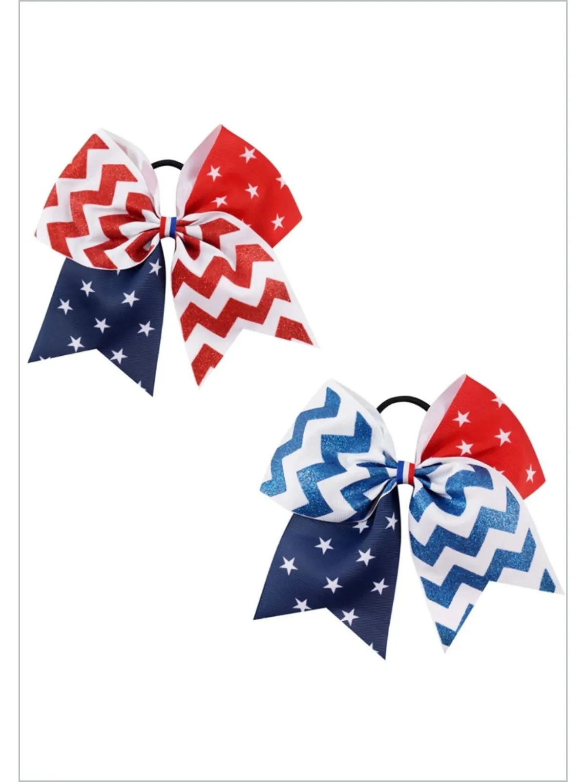 Stars and Stripes Twin Hair Bows