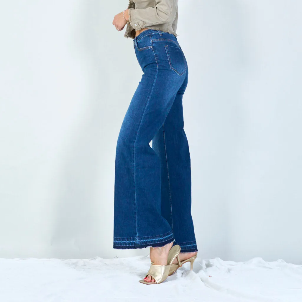 Stylish high-waisted wide leg jeans wholesale