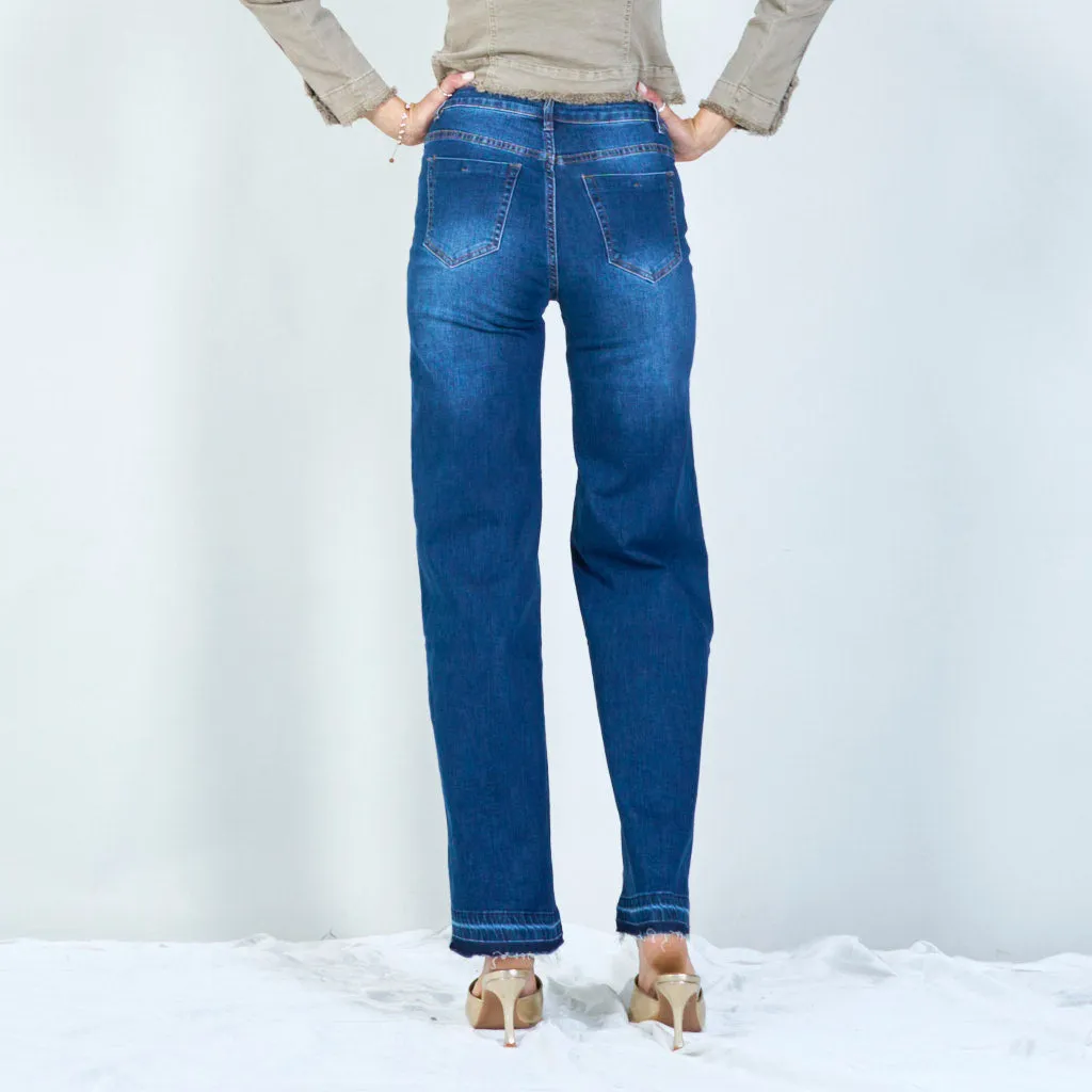 Stylish high-waisted wide leg jeans wholesale