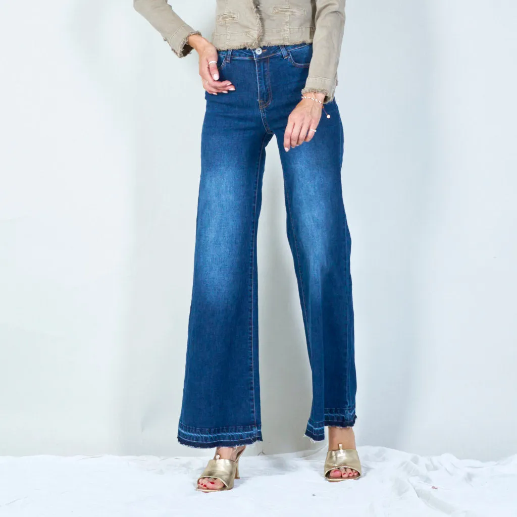 Stylish high-waisted wide leg jeans wholesale