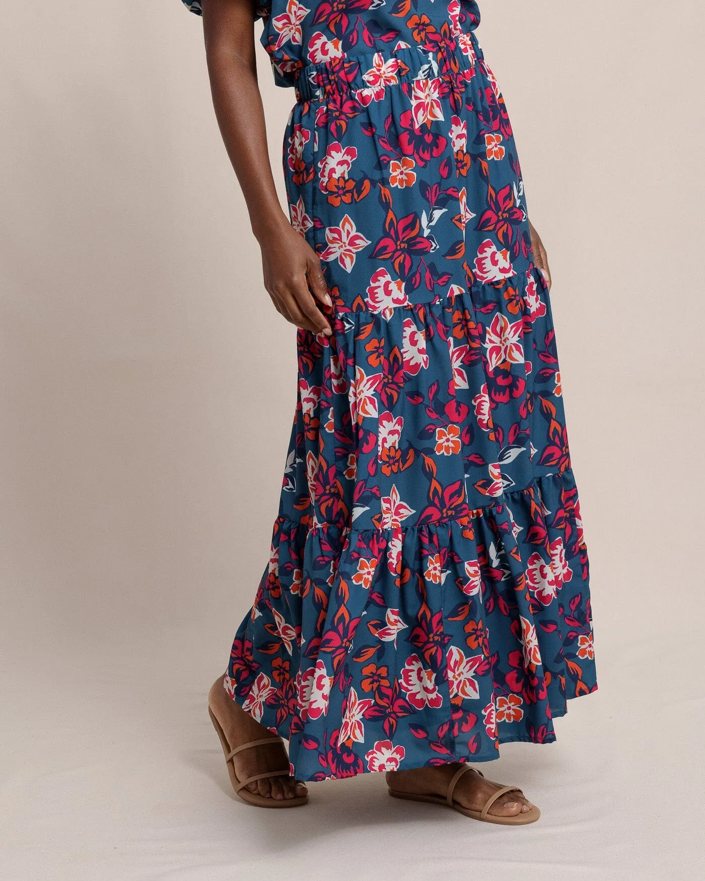 Taytum Aster Bouquet Printed Maxi Skirt