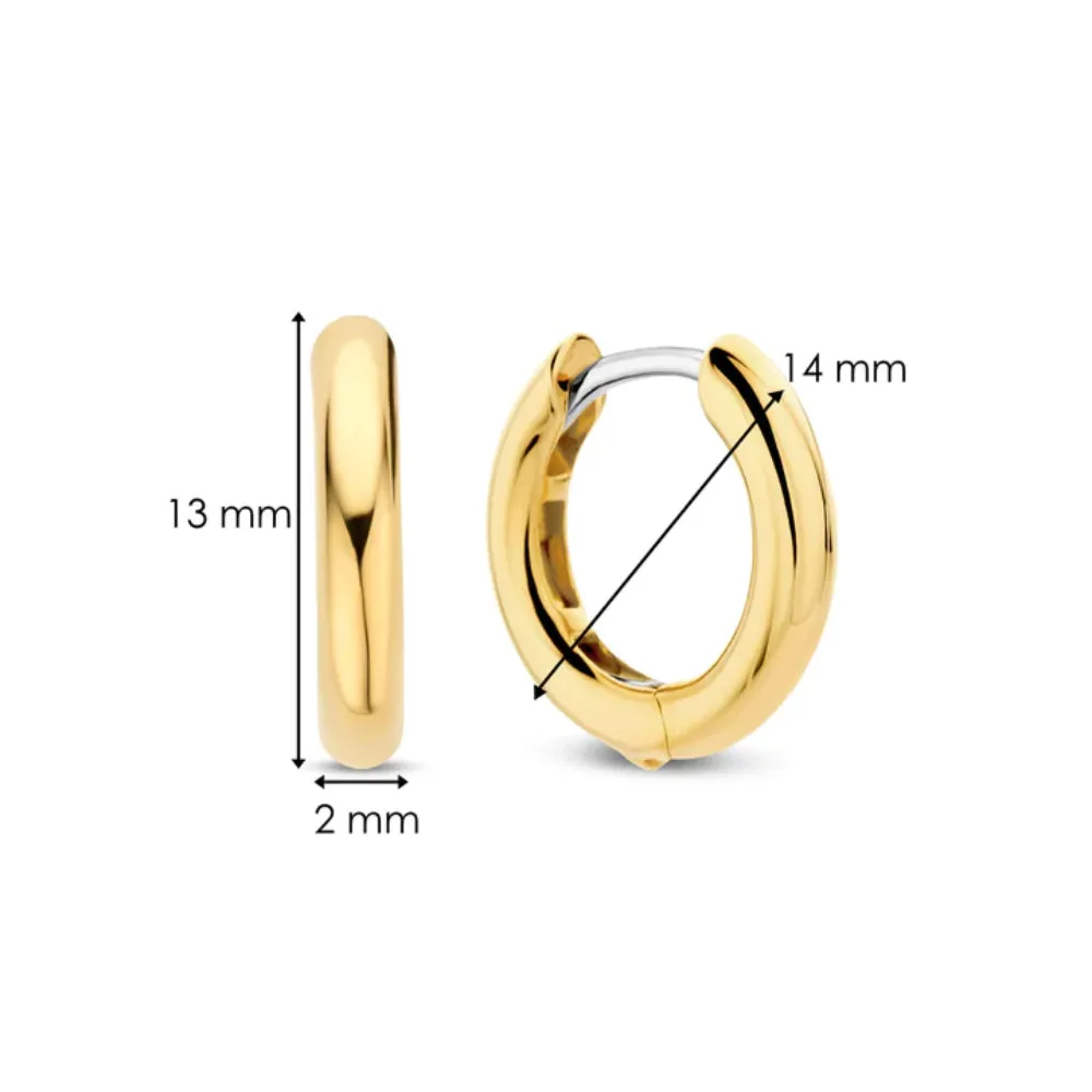 Ti Sento Gold Tone Small Hoop Earrings