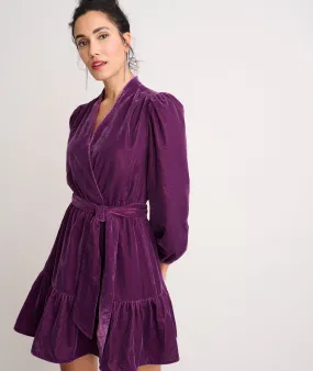 Velvet Flounce Hem Amy Dress - FINAL SALE