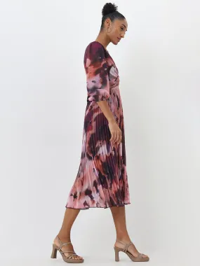 Wardrobe Purple Tie-Dye Empire Line Dress