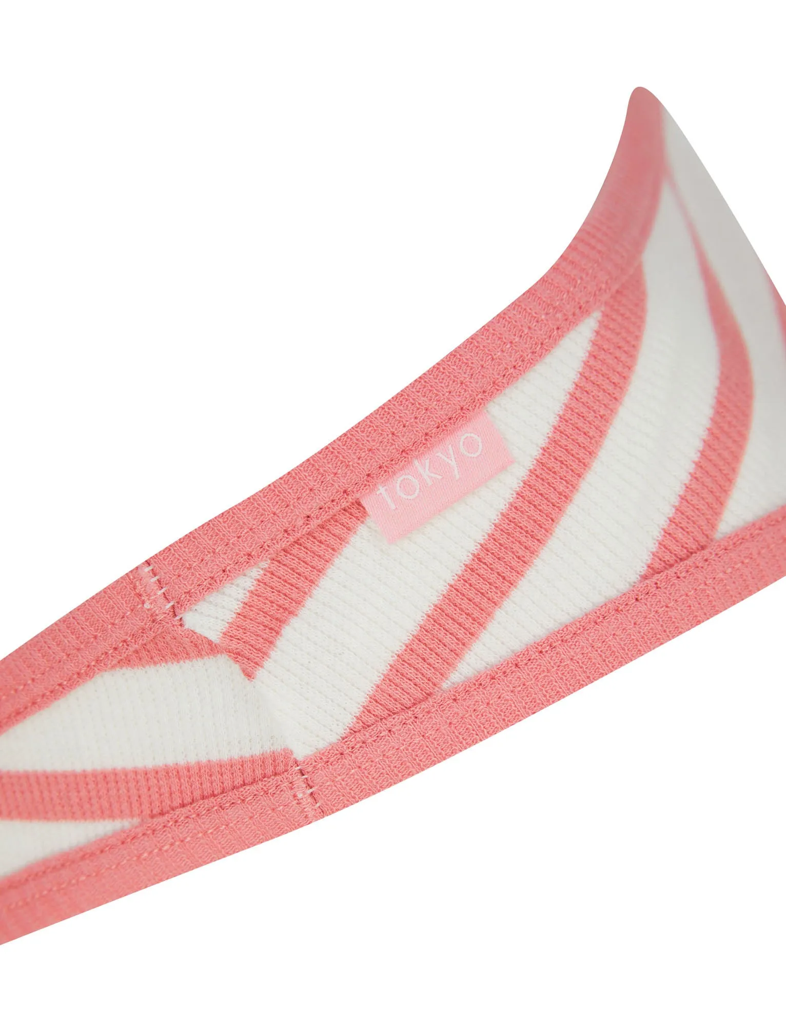 Willow (5 Pack) Ribbed Cotton Assorted Thongs in Peach Puree / Cradle Pink / Mauveglow / Mesa Rose / Stripe - Tokyo Laundry