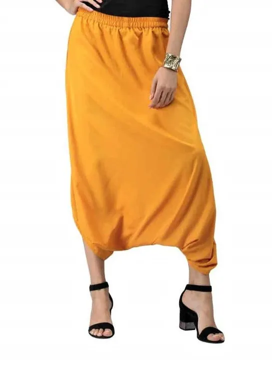 Women's Cowl Pants - Yellow