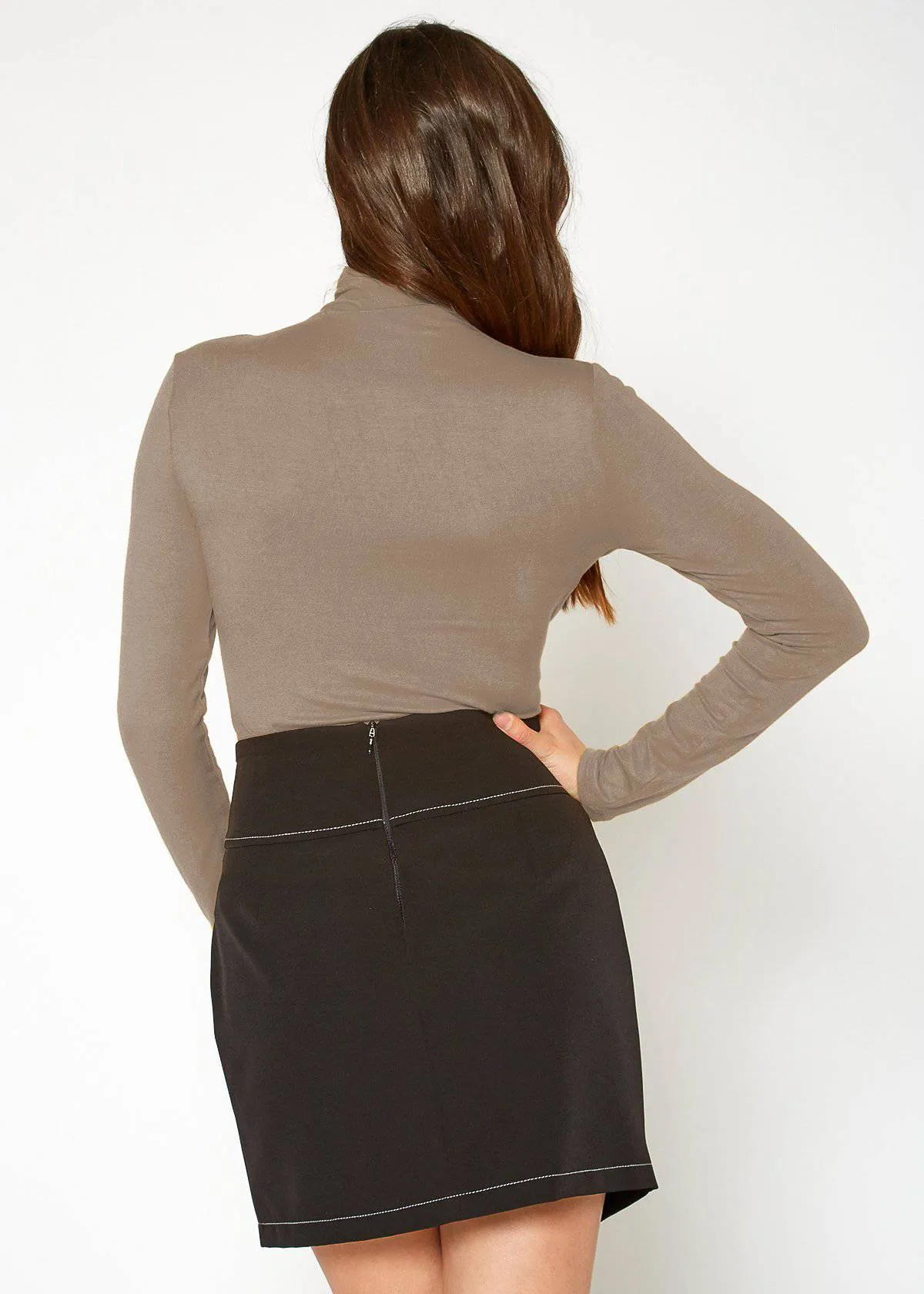 Women's Long Sleeve Turtle Neck Fitted Top